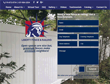 Tablet Screenshot of libertyfence.com